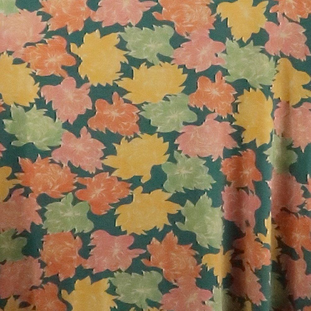 LULAROE GREEN, YELLOW & ORANGE FALL DESIGN SHORT SLEEVE MATERNITY TOP SIZE XXS - Picture 4 of 10